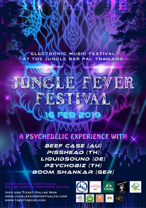 Jungle Fever Festival 16 Feb 2019 Pai Thailand - 